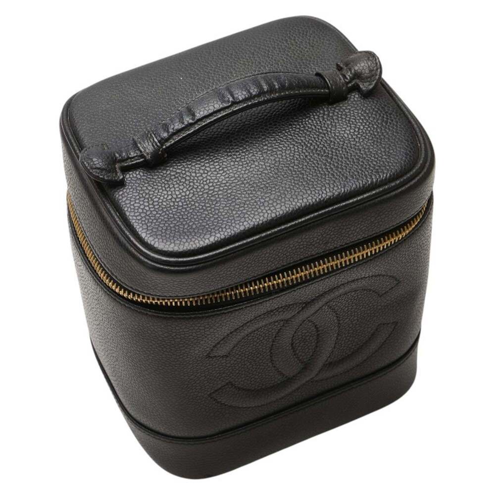 CHANEL Black Caviar Leather Logo Pouch - Picture 8 of 14